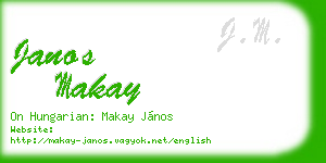 janos makay business card