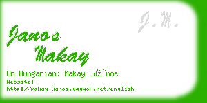 janos makay business card